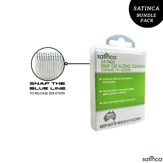 satinca Starter Pack [Grinder, Tray, Vape Packing Tool + Vape Cleaner]